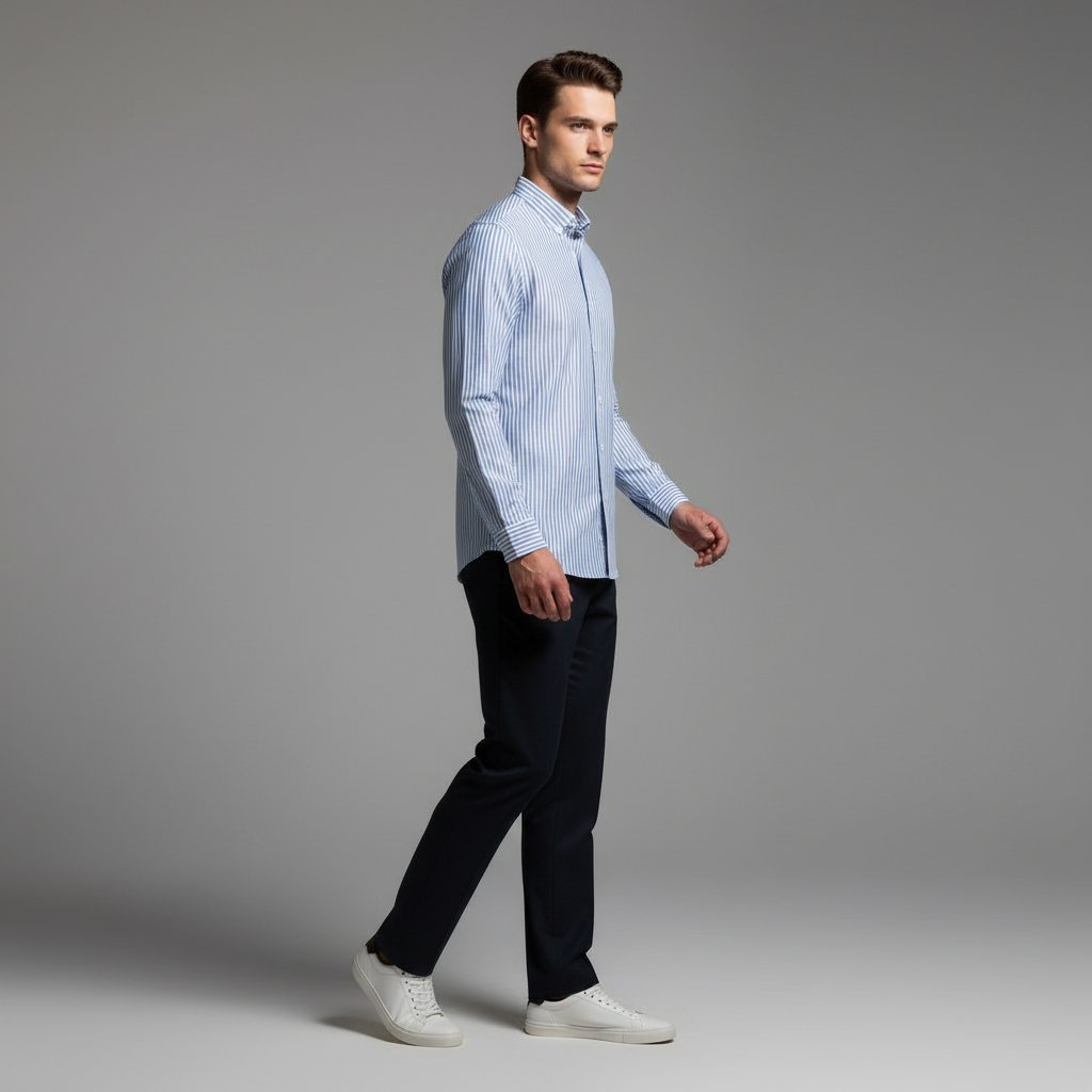 Antonio Gestreiftes Herrenhemd | Herren Hemden Langarm Sommer