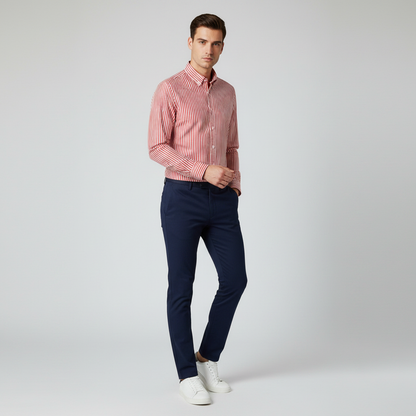 Antonio Gestreiftes Herrenhemd | Herren Hemden Langarm Sommer