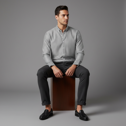 Antonio Gestreiftes Herrenhemd | Herren Hemden Langarm Sommer