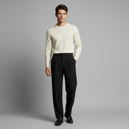Herren-Plisseehose | Formelle Bundfaltenhose für Herren