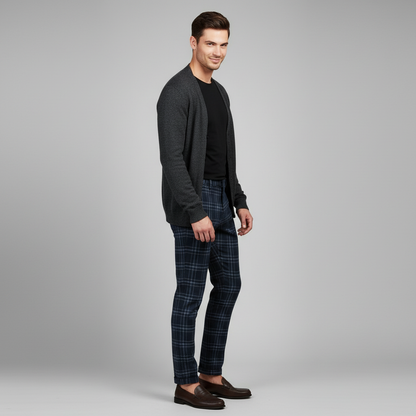 Sasha Chinohose | Kariert | Herrenhose Slim Fit