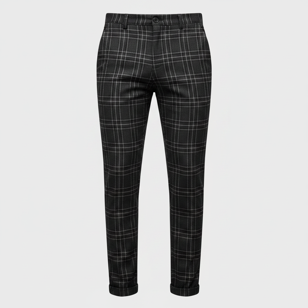 Sasha Chinohose | Kariert | Herrenhose Slim Fit 0