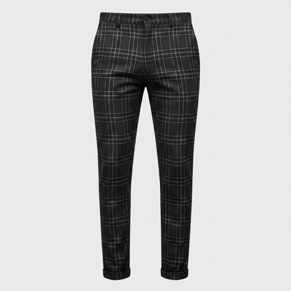 Sasha Chinohose | Kariert | Herrenhose Slim Fit 0