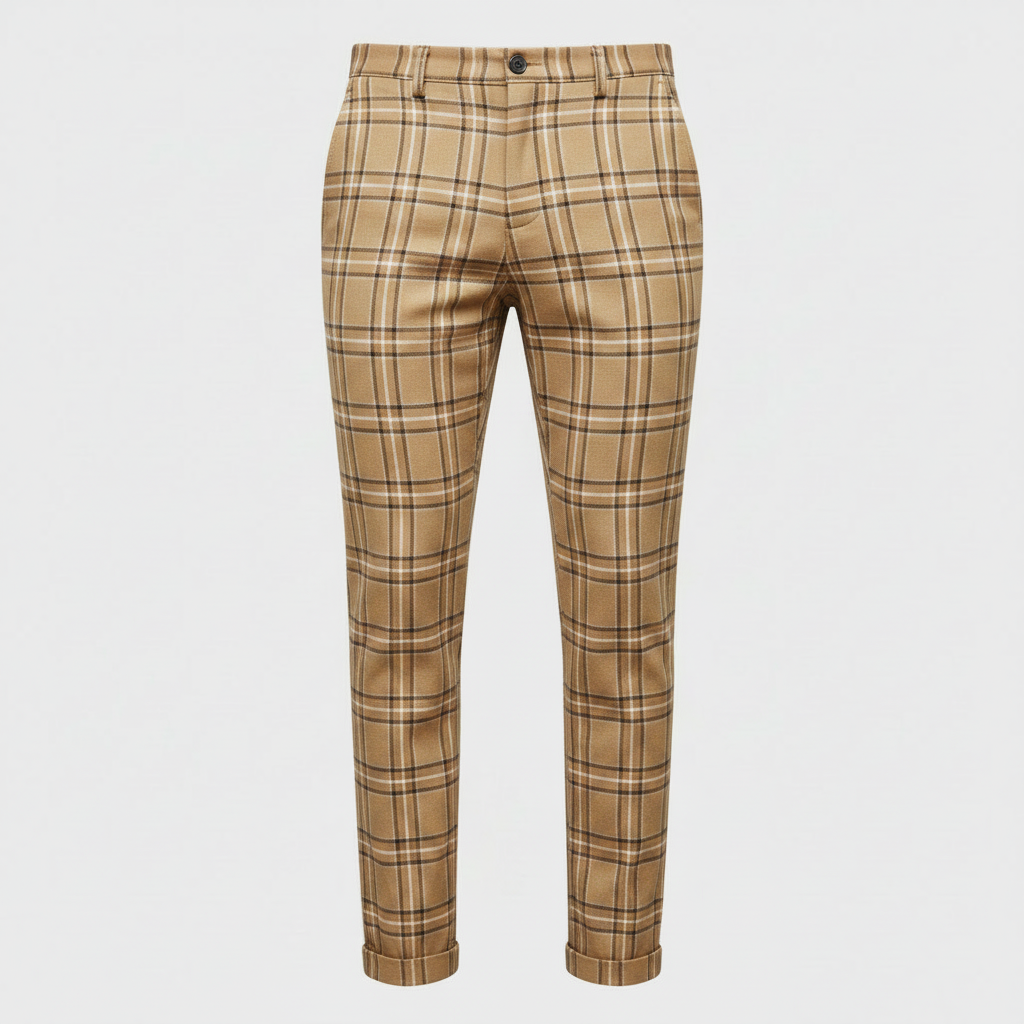 Sasha Chinohose | Kariert | Herrenhose Slim Fit 7