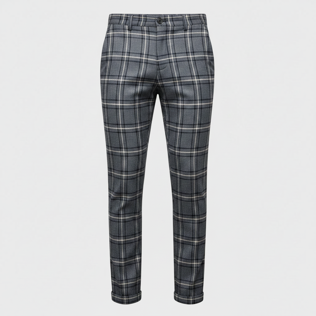 Sasha Chinohose | Kariert | Herrenhose Slim Fit 9