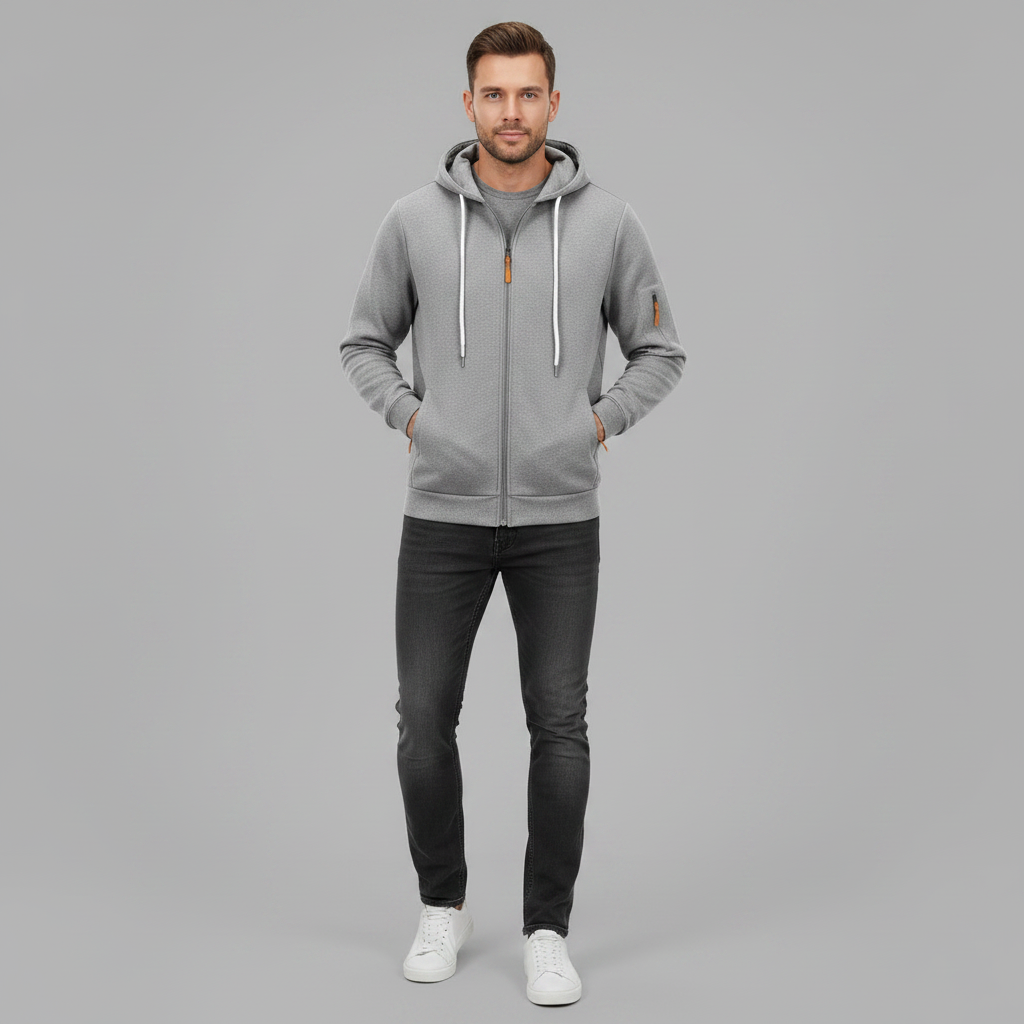 Utility-Hoodie Herren | Sweatshirt mit Reißverschluss
