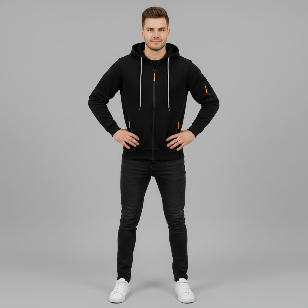 Utility-Hoodie Herren | Sweatshirt mit Reißverschluss