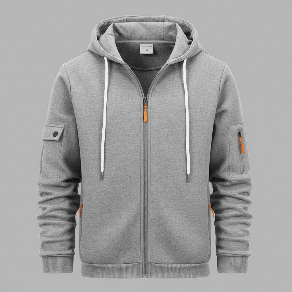 Utility-Hoodie Herren | Sweatshirt mit Reißverschluss 0